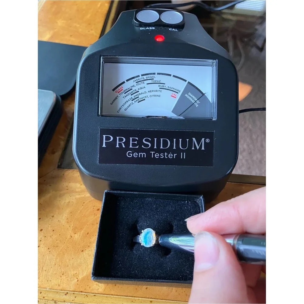 Natural Ethiopian Opal Champagne Diamond Sterling Silver Ring Size 8